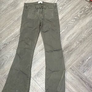 Stylish Olive Green Pants McGuire flares